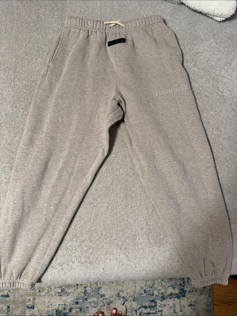 ESSENTIALS Fear of God Youth Taupe Sweatpants - Logo Jogger